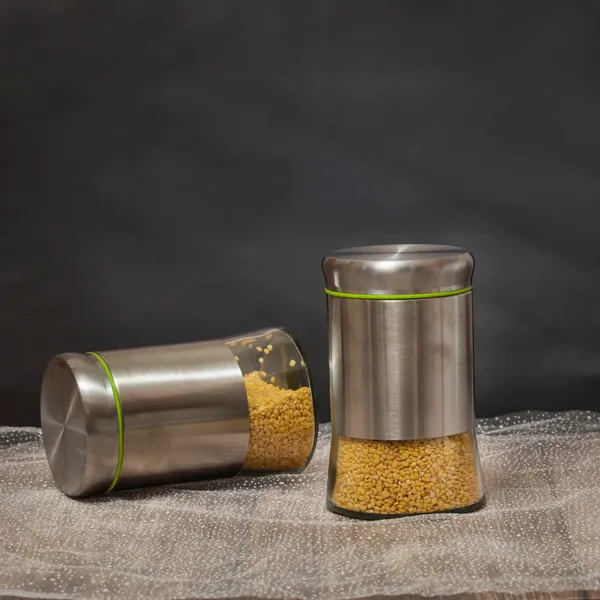 550ML_Silver_Glass_Kitchen_Storage_Containers_Storage_Canister