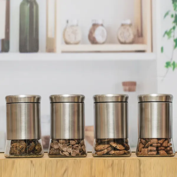 850ML_Silver_Glass_Kitchen_Storage_Containers_Storage_Canister