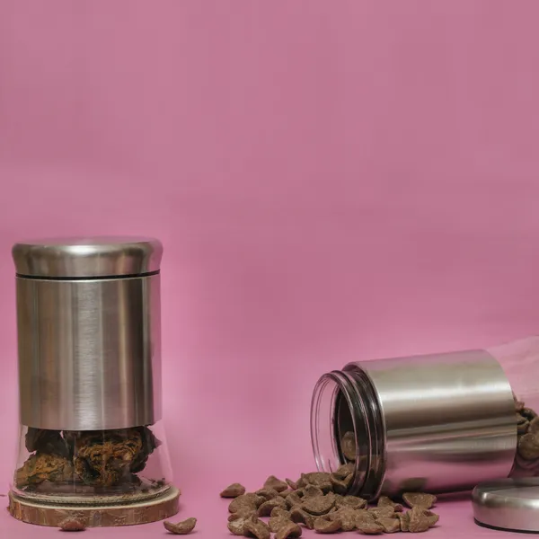 850ML_Silver_Glass_Kitchen_Storage_Containers_Storage_Canister