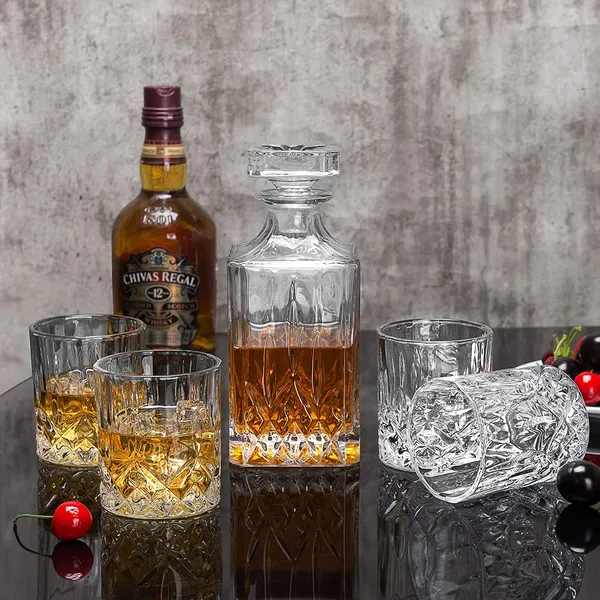 Set_of_7_Transparent__Glass_Barware_Whiskey_Decanter