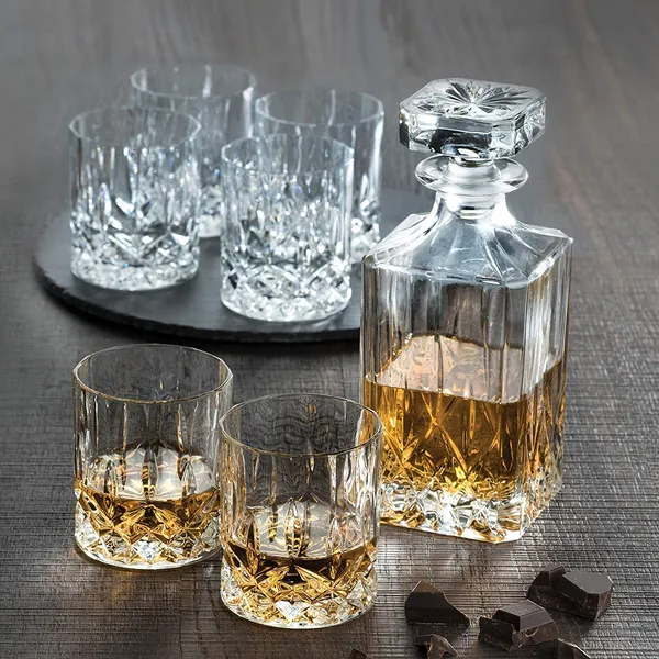 Set_of_7_Transparent__Glass_Barware_Whiskey_Decanter