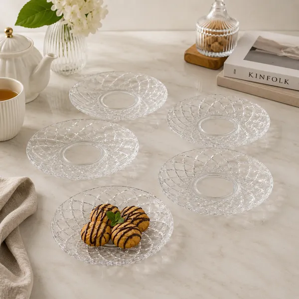 Set_of_6_Diamond_Crystal_Cut_Glass_Saucer_|_Snack_&_Dessert_Plates