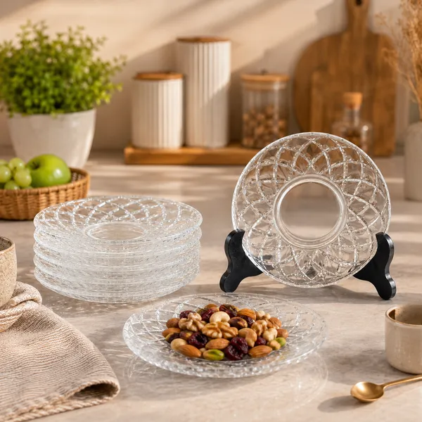 Set_of_6_Diamond_Crystal_Cut_Glass_Saucer_|_Snack_&_Dessert_Plates