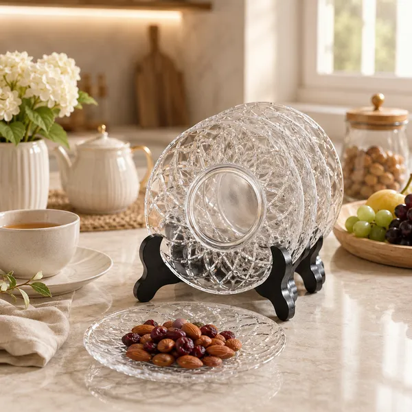 Set_of_6_Diamond_Crystal_Cut_Glass_Saucer_|_Snack_&_Dessert_Plates
