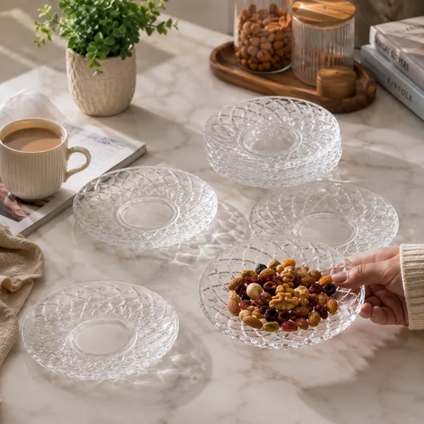 Set_of_6_Diamond_Crystal_Cut_Glass_Saucer_|_Snack_&_Dessert_Plates