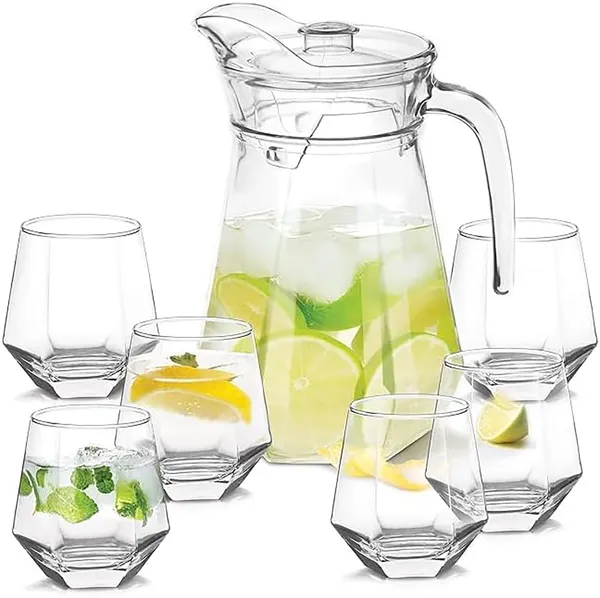 Transparent__Glass_Drinkware_Jug_&_Glass_Set
