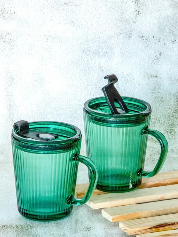 460ML_Green_Glass_Sipper_Mug_with_Lid_&_Straw_|_Reusable_Drinking_Cup_Pack_of_1