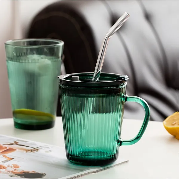 460ML_Green_Glass_Sipper_Mug_with_Lid_&_Straw_|_Reusable_Drinking_Cup_Pack_of_1