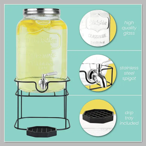 4000ML_Transparent__Glass_Drinkware_Drink_Dispenser_Pack_of_1