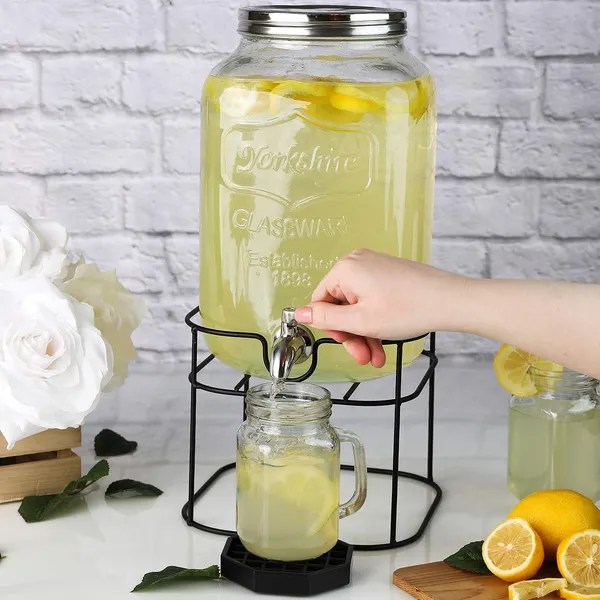 4000ML_Transparent__Glass_Drinkware_Drink_Dispenser_Pack_of_1