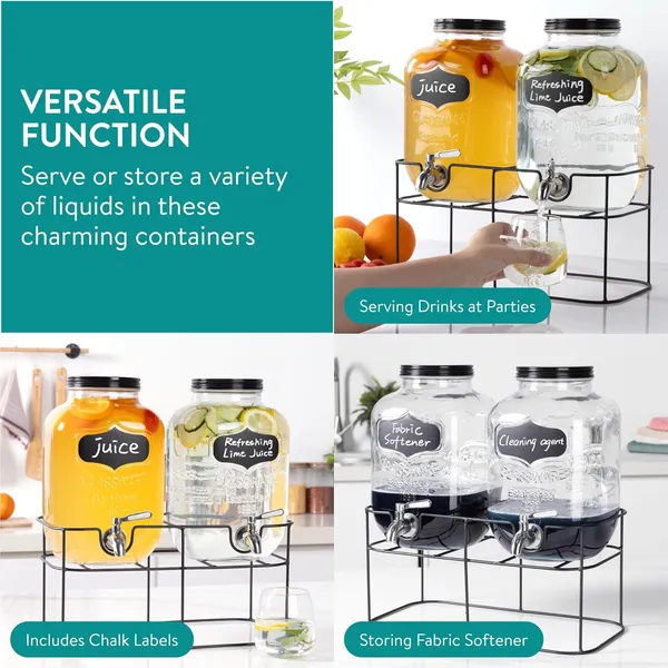 Set_of_2_Transparent__Glass_Drinkware_Drink_Dispenser