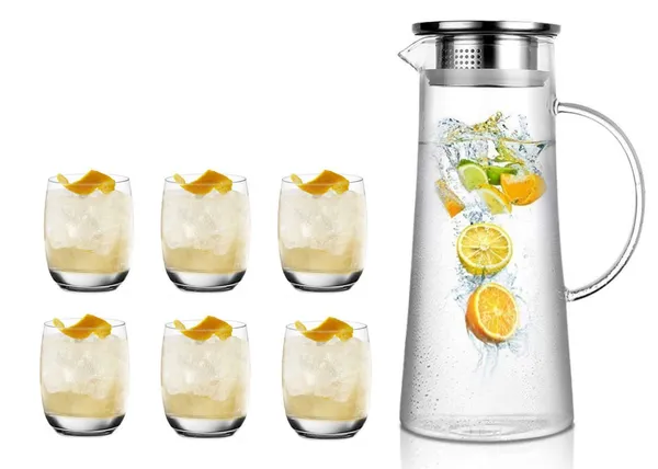 Transparent__Glass_Drinkware_Jug_&_Glass_Set
