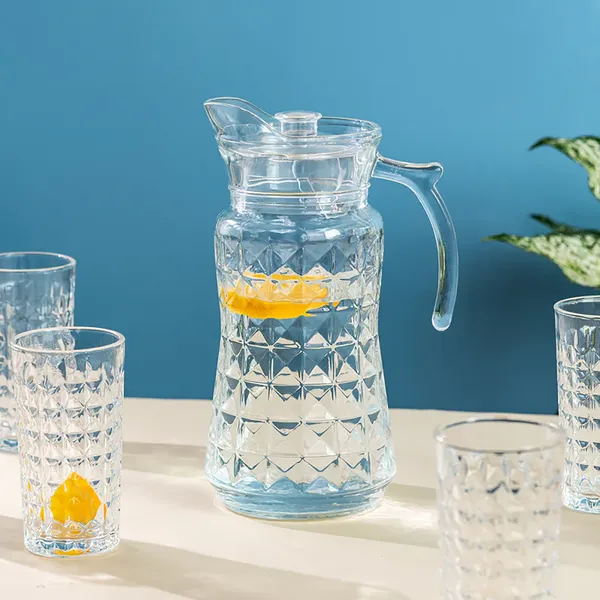 Set_of_7_Transparent__Glass_Drinkware_Jug_&_Glass
