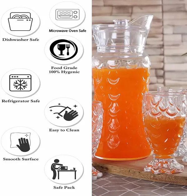 Set_of_7_Transparent__Glass_Drinkware_Jug_&_Glass