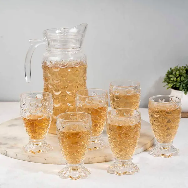 Set_of_7_Transparent__Glass_Drinkware_Jug_&_Glass