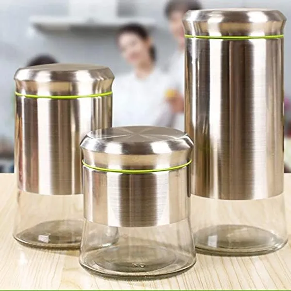 Set_of_3(S_Silver_Glass_Kitchen_Storage_Containers_Storage_Container