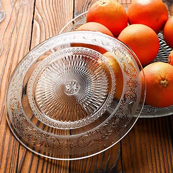 Set_of_4_6_Inches_Transparent__Glass_Snack_&_Serving_Plates_Glass_Plate