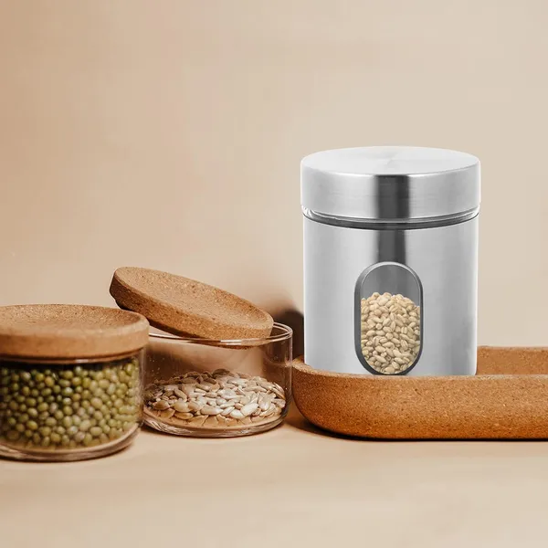 400ML_Steel_Kitchen_Storage_Container_Jar_with_Airtight_Lid_for_Tea,_Coffee_&_Sugar