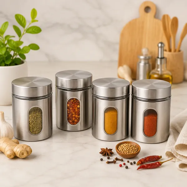 600ML_Silver_Glass_Kitchen_Storage_Containers_Storage_Canister