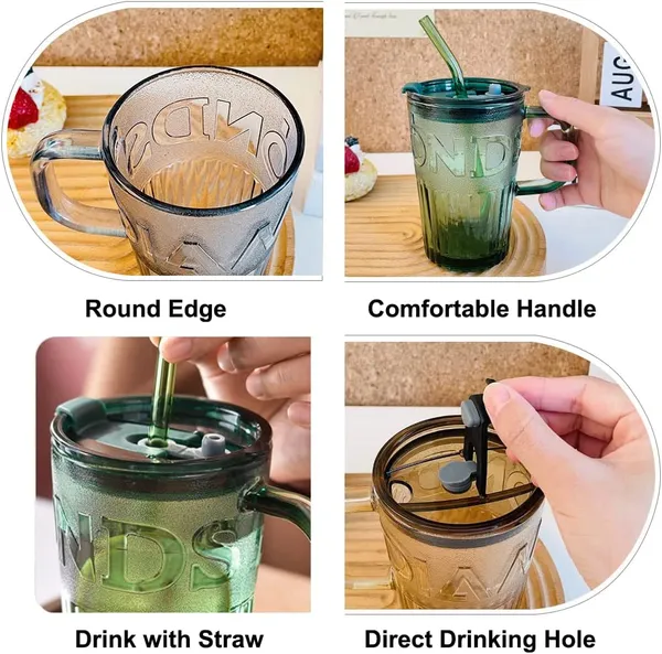450ML_Green_Glass_Sipper_Mug_with_Straw_&_Lid_Pack_of_1