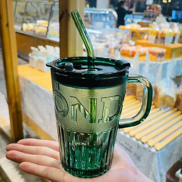 450ML_Green_Glass_Sipper_Mug_with_Straw_&_Lid_Pack_of_1