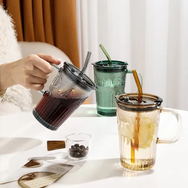 450ML_Green_Glass_Sipper_Mug_with_Straw_&_Lid_Pack_of_1