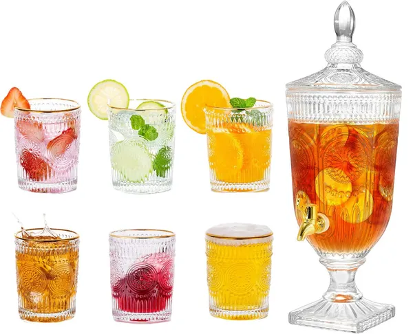 Transparent__Glass_Drinkware_Drink_Dispenser