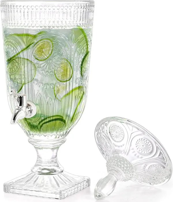 Transparent__Glass_Drinkware_Drink_Dispenser