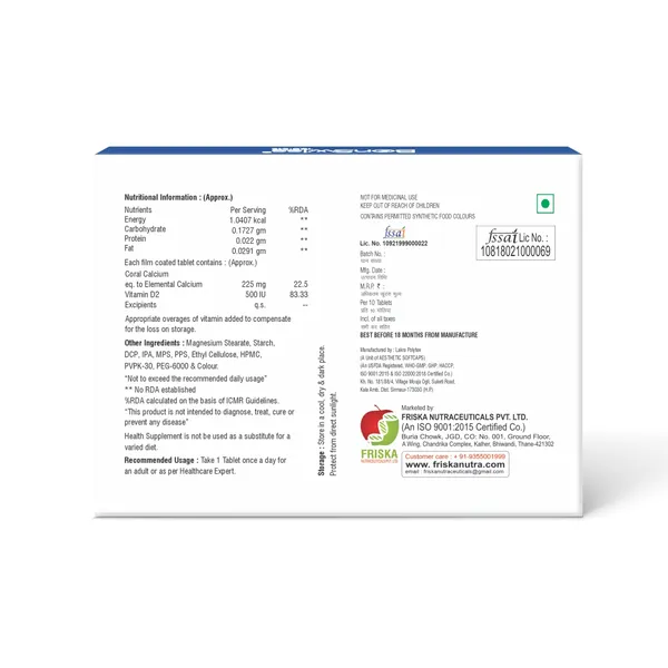 Friska_BonSwiss_Coral_Calcium_&Vitamin_D2_Health_Supplement_Tables_Pack_of_1-_10X1x10_Tablets