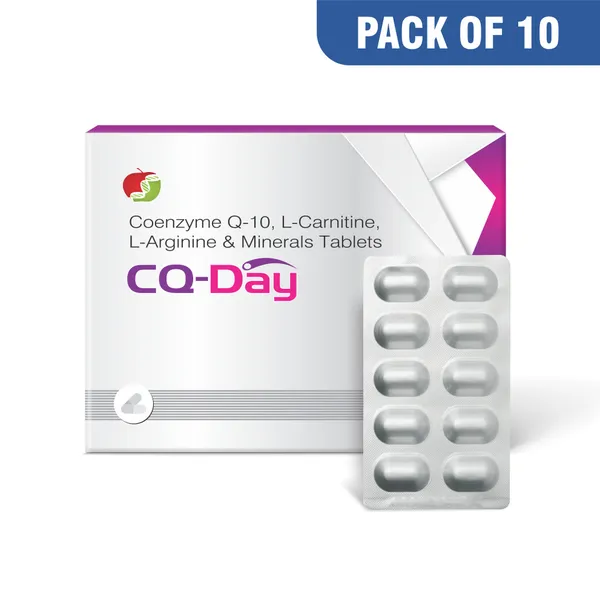 Friska_CQ-Day_Coenzyme_Q10,_l_Carnitine,_L-Arginine_&_Minerals_Tables_Pack_of_10-_10x1x10_Tablets