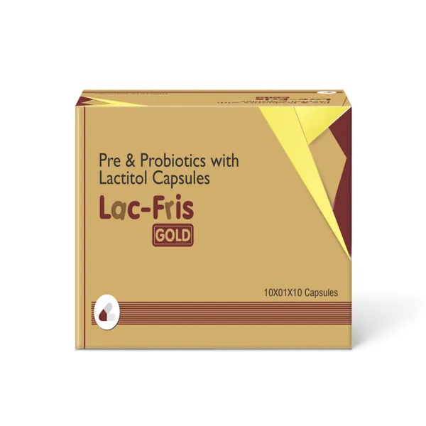 Friska_Lac-Fris_Gold,_Pre_And_Probiotics_with_Lactitol_Capsules_Pack_of_10_-10x1x10_-_100_Capsules