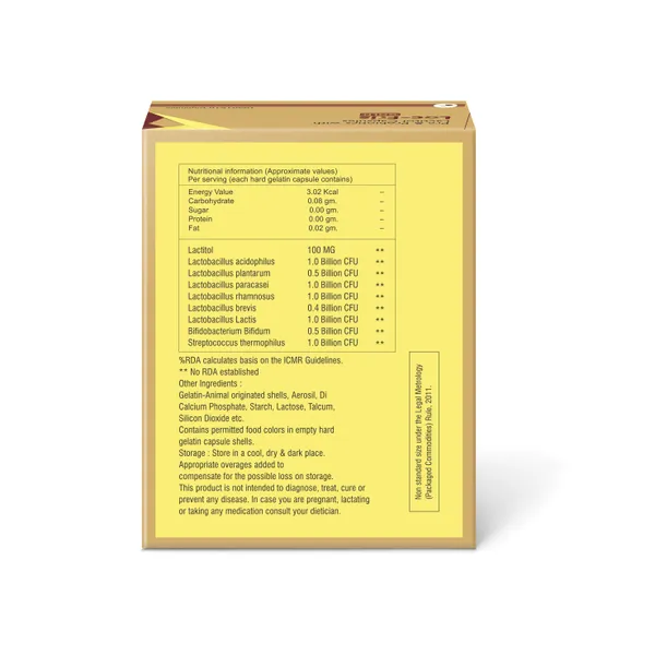 Friska_Lac-Fris_Gold,_Pre_And_Probiotics_with_Lactitol_Capsules_Pack_of_10_-10x1x10_-_100_Capsules