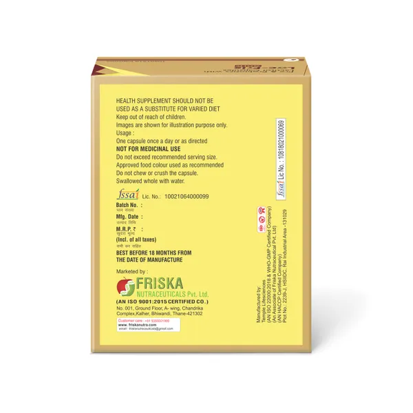 Friska_Lac-Fris_Gold,_Pre_And_Probiotics_with_Lactitol_Capsules_Pack_of_10_-10x1x10_-_100_Capsules