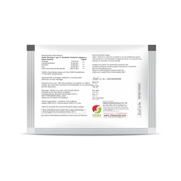 Friska_Lac-Fris_Saccharomyces_Boulardii_Sachets_Pack_of_1_-_20x1gm_-_20gm