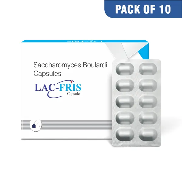 Friska_Lac-Fris_Saccharomyces_Boulardii_Capsules-_Pack_of_10-_10X1x10_-_100_Capsules