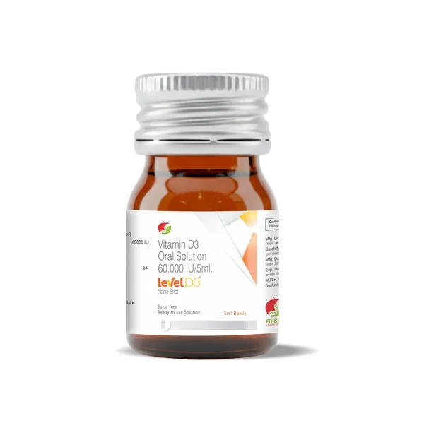 Friska_Level_D3_Nano_Shot-_Vitamin_D3_Oral_Solution-_60000IU/5ml_Flavour_Mango_Sugar_Free_Sachet_Pack_of_5_-_5x5ml_-25ml