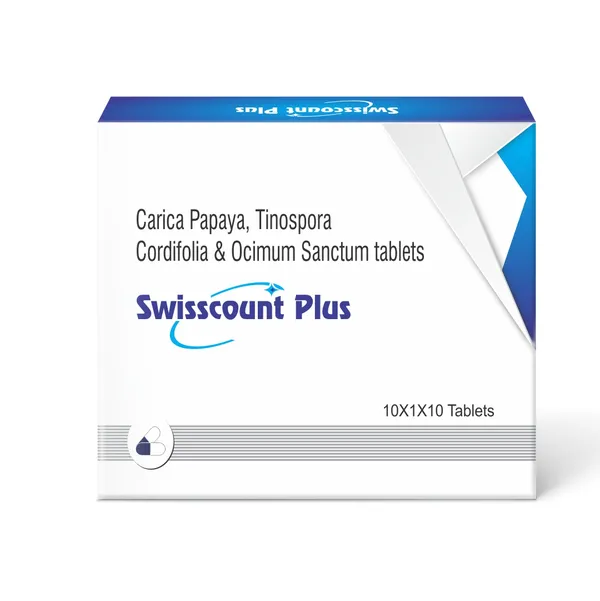 Friska_Swisscount_Carica_Papaya,_Tinospota_Cordifolia_&_Ocimum_Sanctum_Tablets_Pack_of_10_-_10x1x10_Tablet