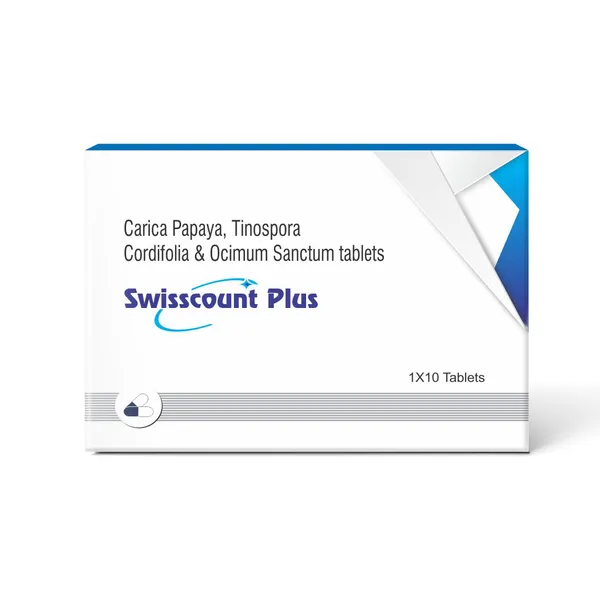 Friska_Swisscount_Carica_Papaya,_Tinospota_Cordifolia_&_Ocimum_Sanctum_Tablets_Pack_of_10_-_10x1x10_Tablet
