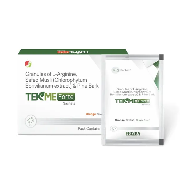 Friska_TKEME_Forte_Granules_of_L-Arginine,_Safed_Musli_(_Chlorophytum_Borivilianum_extract)_&Pine_Bark_Flavour_Orange_Sachets-_Pack_of_10_-_10x1x10gm_-_10gm_Each