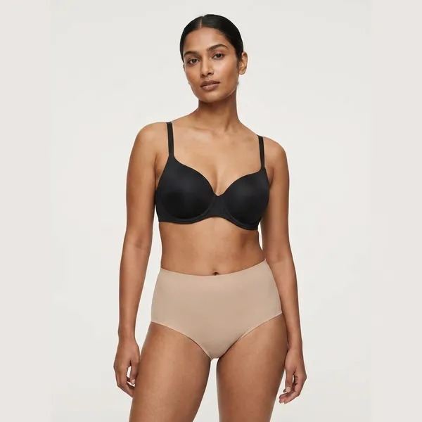 Black_Nylon_Soft_Padded_Bra_For_Women