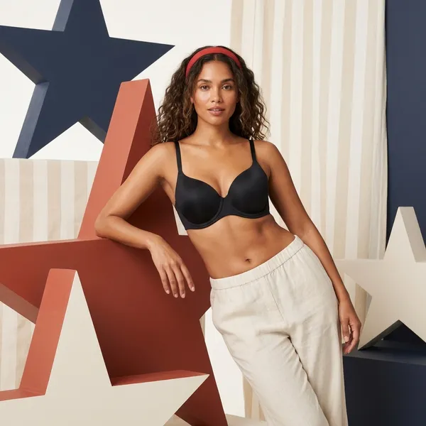 Black_Nylon_Soft_Padded_Bra_For_Women