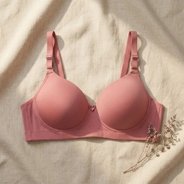 Pink_Nylon_Padded_Push-Up_Bra_For_Women