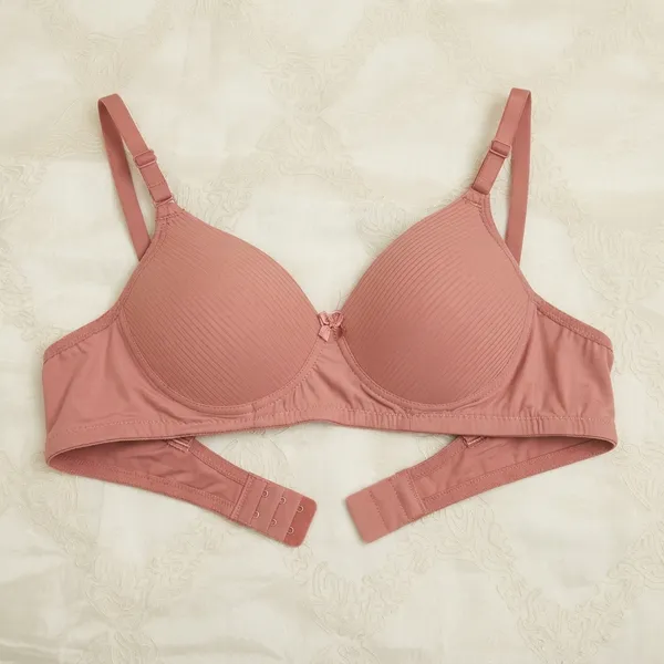 Pink_Nylon_Padded_Bra_For_Women