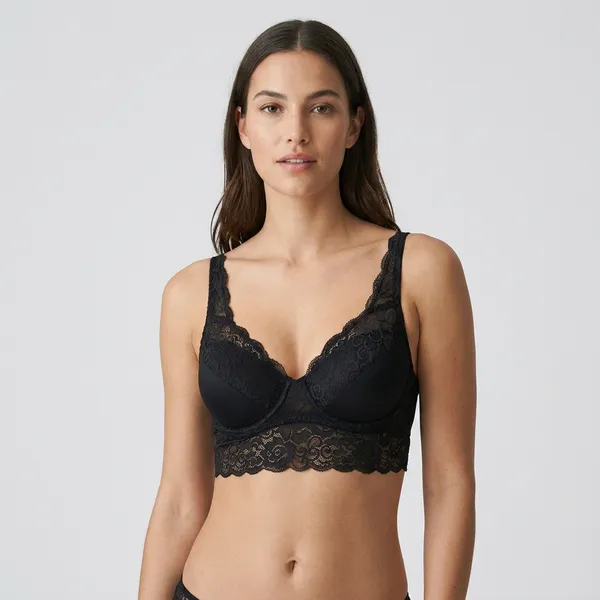 Black_Nylon_Lace_Padded_Bra_For_Women