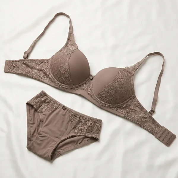 Brown_Nylon_Lace_Padded_Push-Up_Bra_And_Panty_Set_For_Women