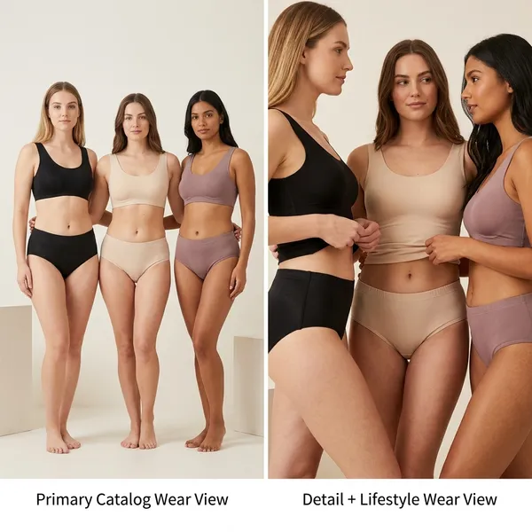 Brown_Grey_Beige_Nylon_Solid_Panty_Set_For_Women