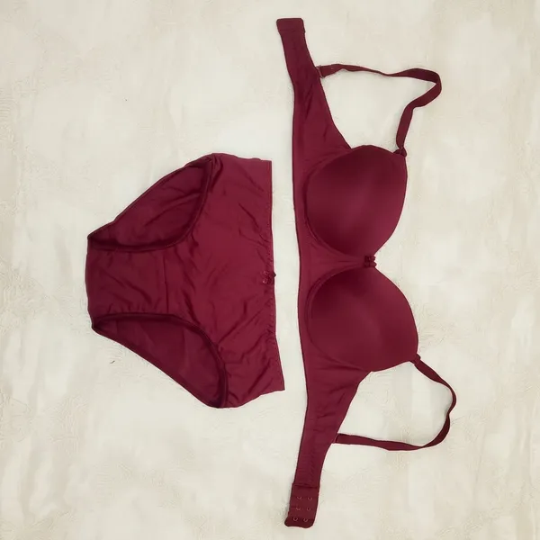 Maroon_Nylon_Padded_Bikini_Set_For_Women