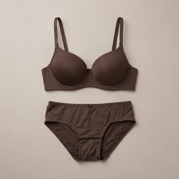 Brown_Nylon_Padded_Wireless_Bralette_And_Panty_Set_For_Women