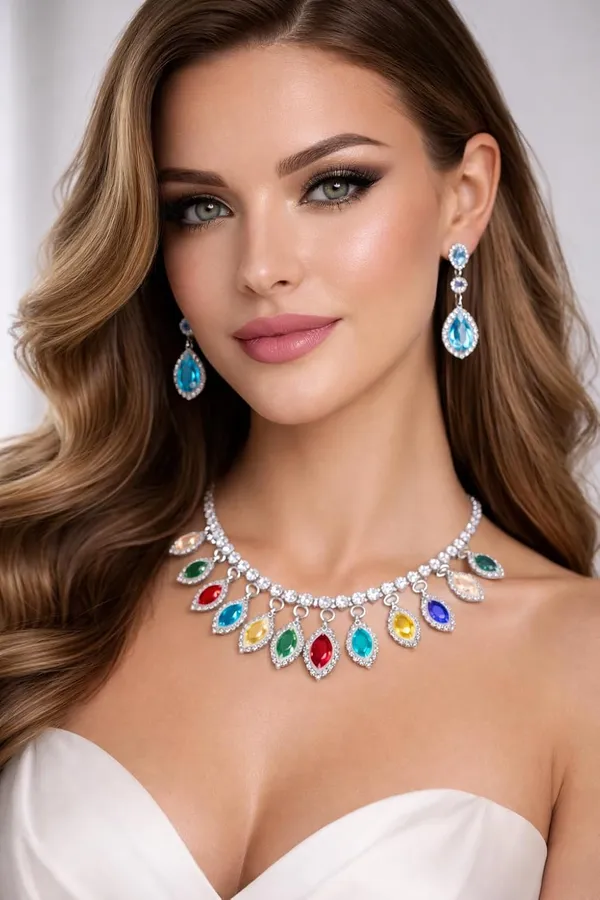 Multicolor_Alloy_Crystal_Marquise_Cut_Statement_Necklace_Set_For_Women