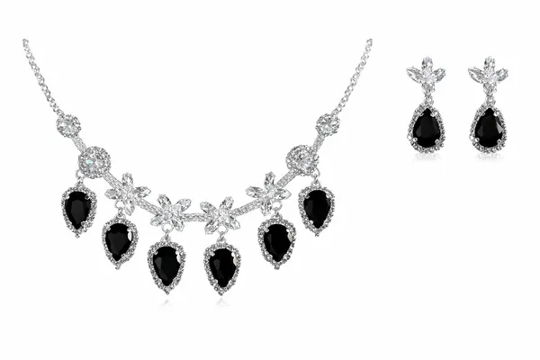 Black_Alloy_Crystal_Teardrop_Statement_Necklace_Set_For_Women